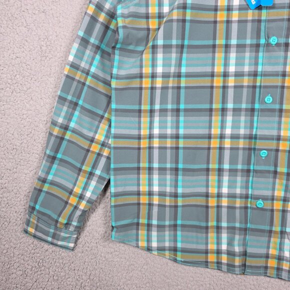Columbia Shirt Mens Size Large Ridge Blue Green Ridge Plaid Long Sleeve 2.0 NWT - Picture 4 of 12